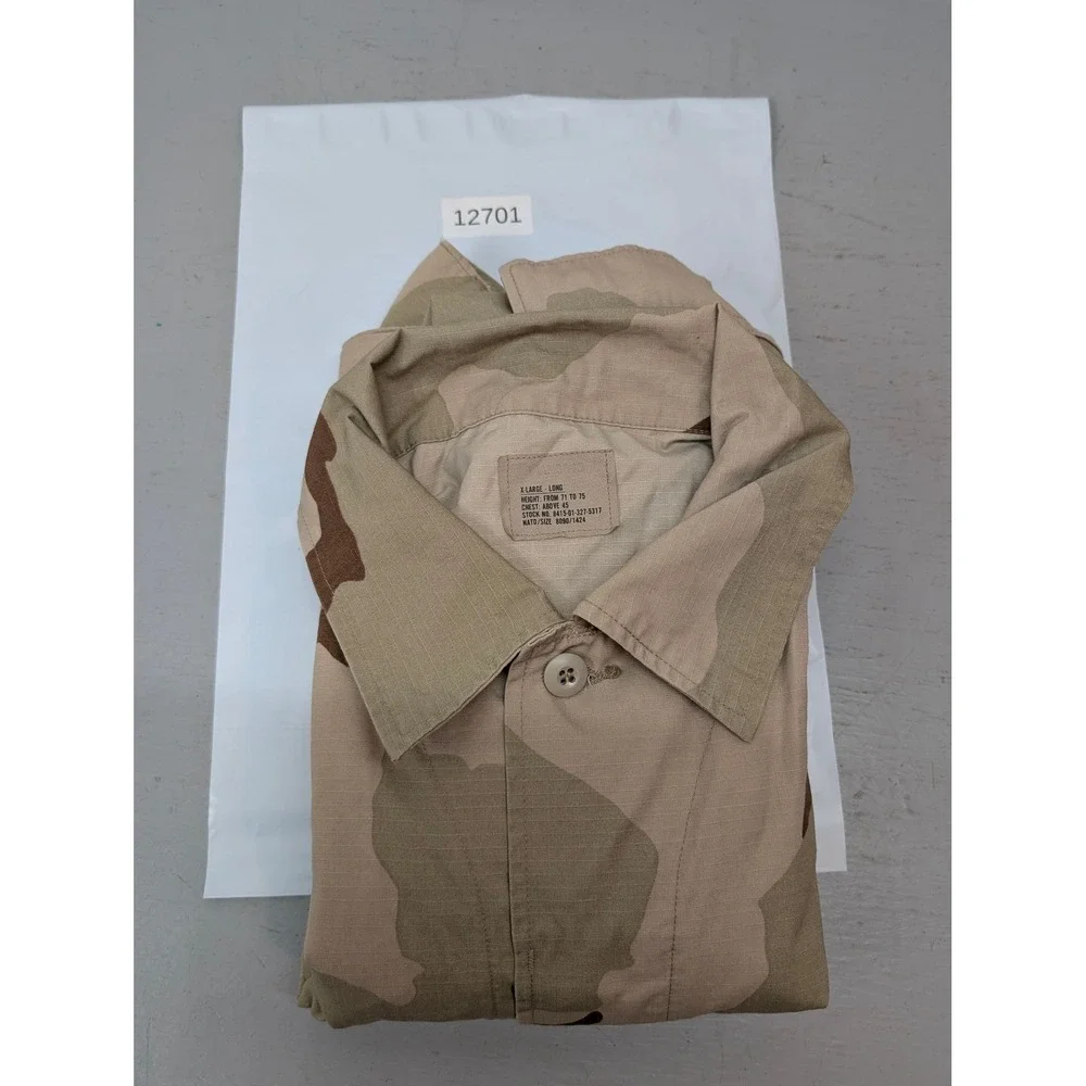 US Military BDU Field Jacket Camo Ripstop X-Large Long Army 8415-01-327-5317